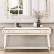 Console Table Medium Champagne finish La Rachelle Collection By Michael Amini  9034223-136