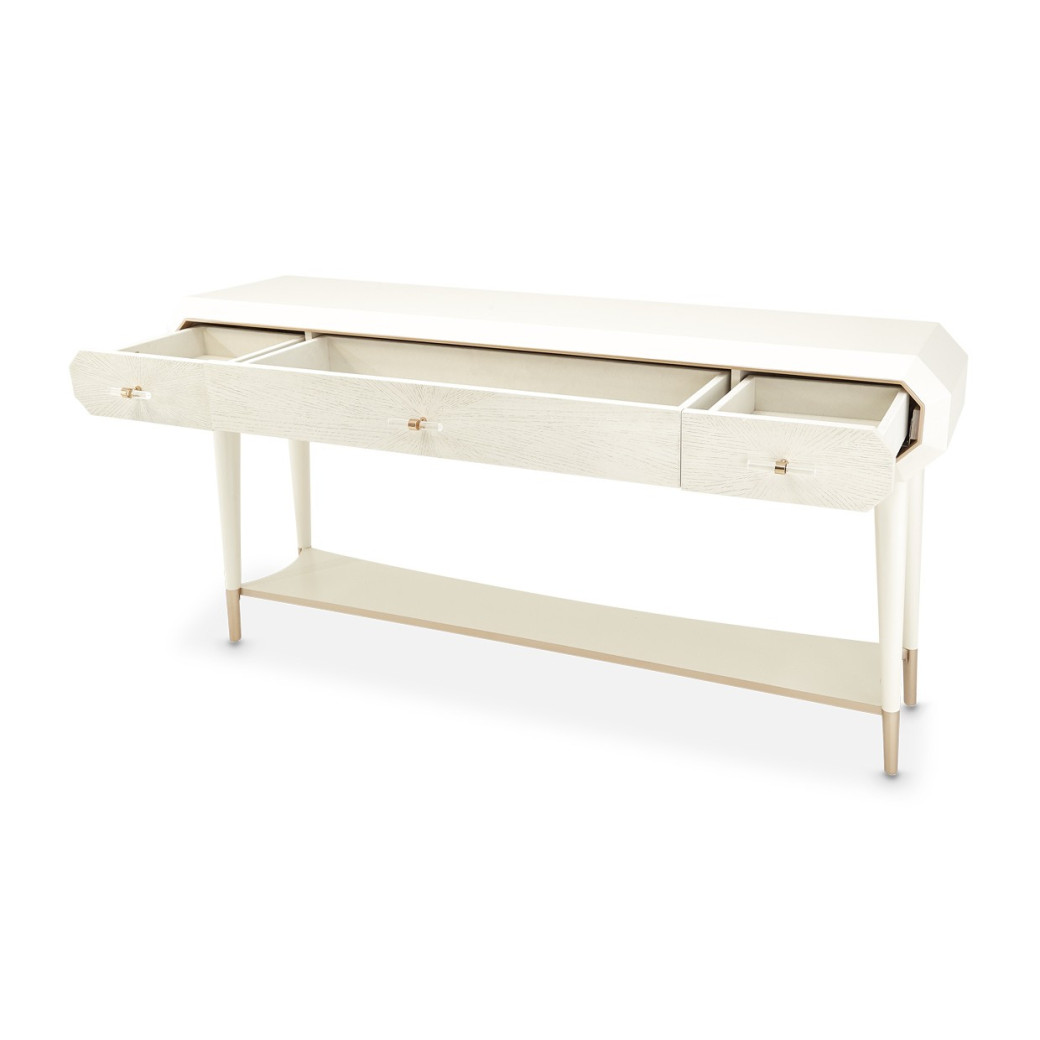 Console Table Medium Champagne finish La Rachelle Collection By Michael Amini  9034223-136