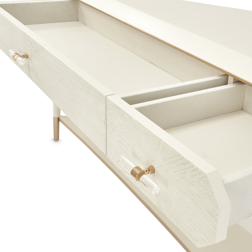 Console Table Medium Champagne finish La Rachelle Collection By Michael Amini  9034223-136