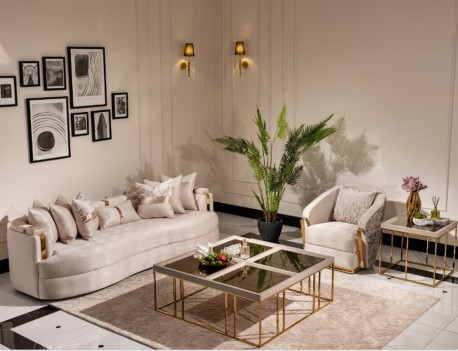 Mansion Sofa Almond Gold...