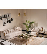Mansion Sofa Almond Gold Carmela Collection By Michael Amini. LFR-CRMA816-AMD-806