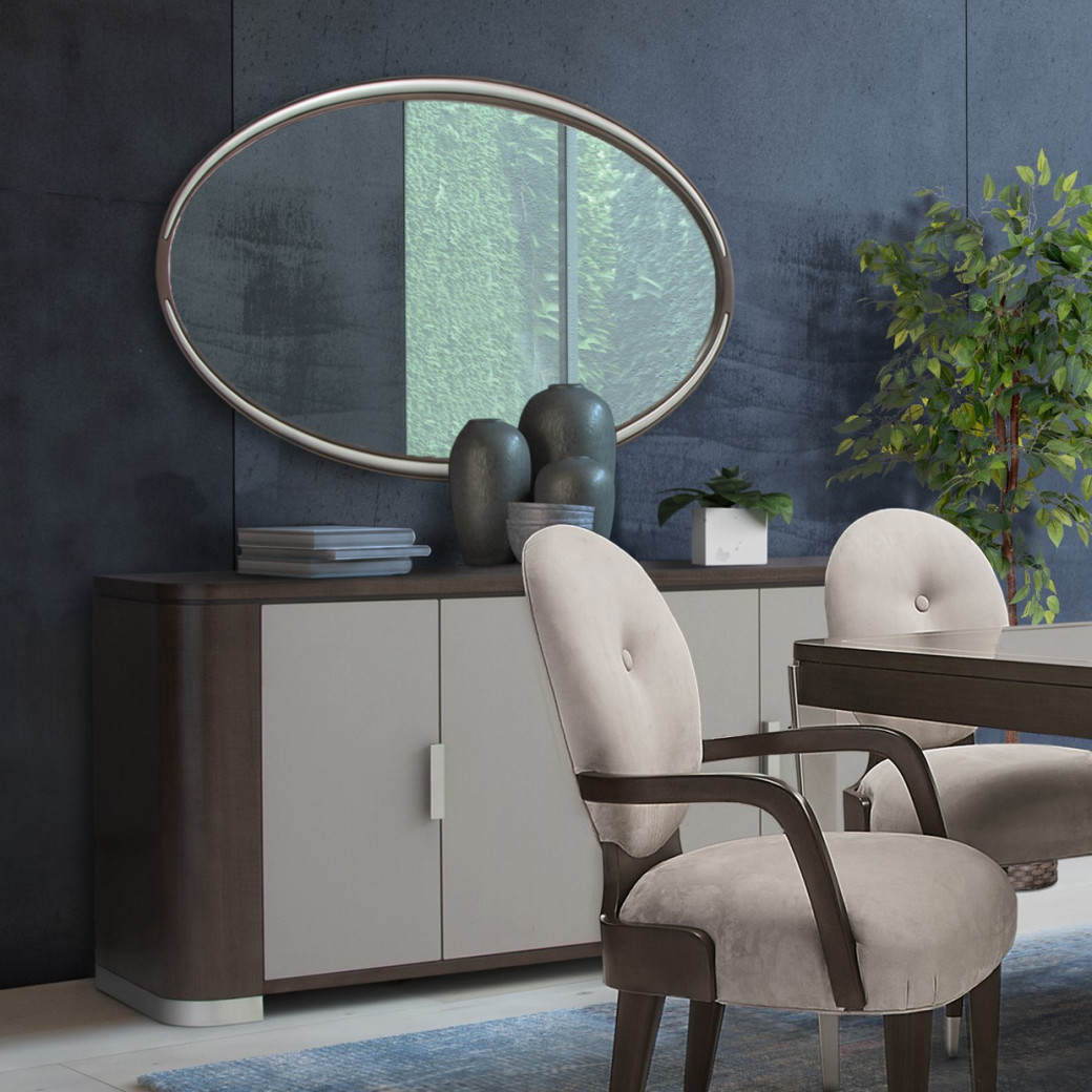 Wall Mirror Roxbury park Collection slate finish by Michael Amini  N9006260-220