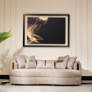 Standard Sofa Gold Finish Carmela Collection By Michael Amini LFR-CRMA815-AMD-806