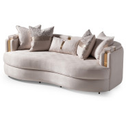 Standard Sofa Gold Finish Carmela Collection By Michael Amini LFR-CRMA815-AMD-806
