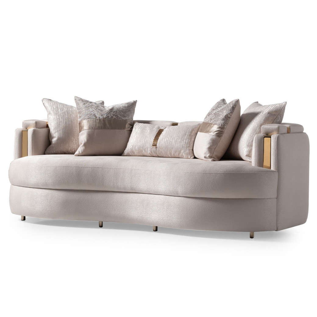 Standard Sofa Gold Finish Carmela Collection By Michael Amini LFR-CRMA815-AMD-806