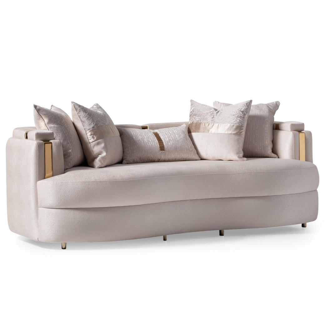 Standard Sofa Gold Finish Carmela Collection By Michael Amini LFR-CRMA815-AMD-806