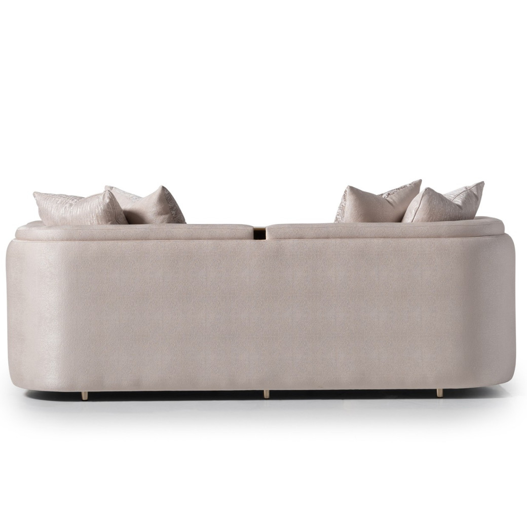 Standard Sofa Gold Finish Carmela Collection By Michael Amini LFR-CRMA815-AMD-806