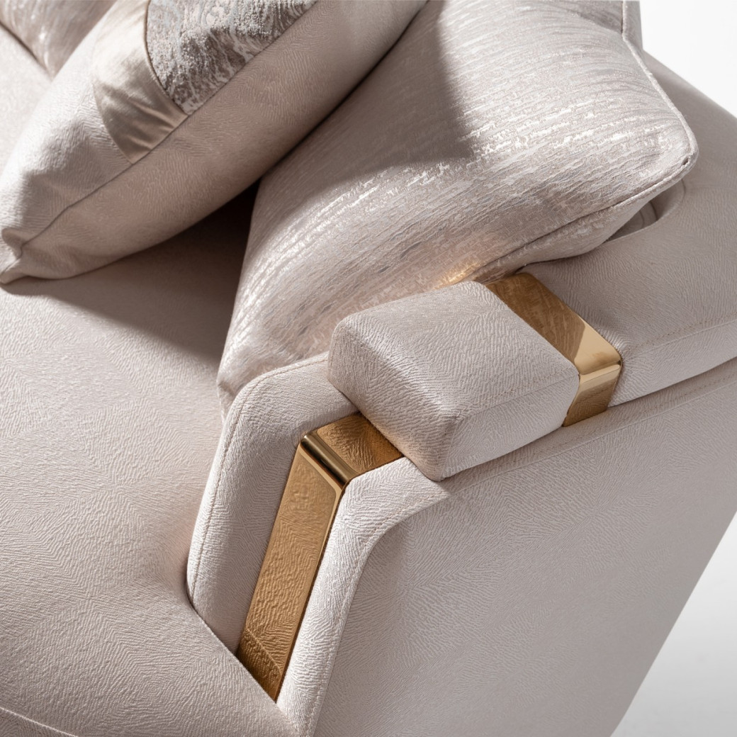 Standard Sofa Gold Finish Carmela Collection By Michael Amini LFR-CRMA815-AMD-806