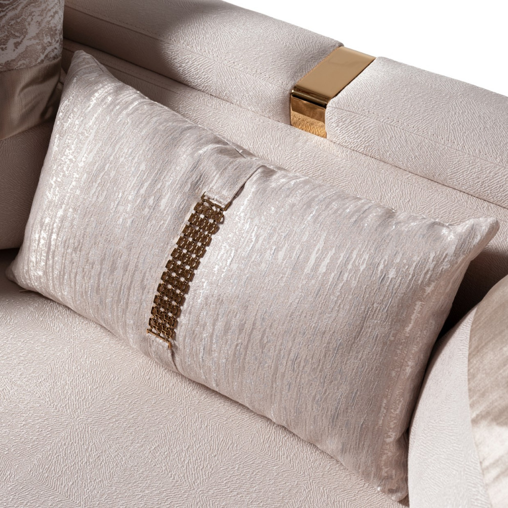 Standard Sofa Gold Finish Carmela Collection By Michael Amini LFR-CRMA815-AMD-806
