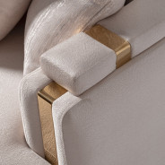 Standard Sofa Gold Finish Carmela Collection By Michael Amini LFR-CRMA815-AMD-806