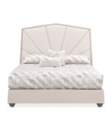 King Panel Bed Silver Mist Finish Fantosini Collection by Michael Amini 9091012QN3-823