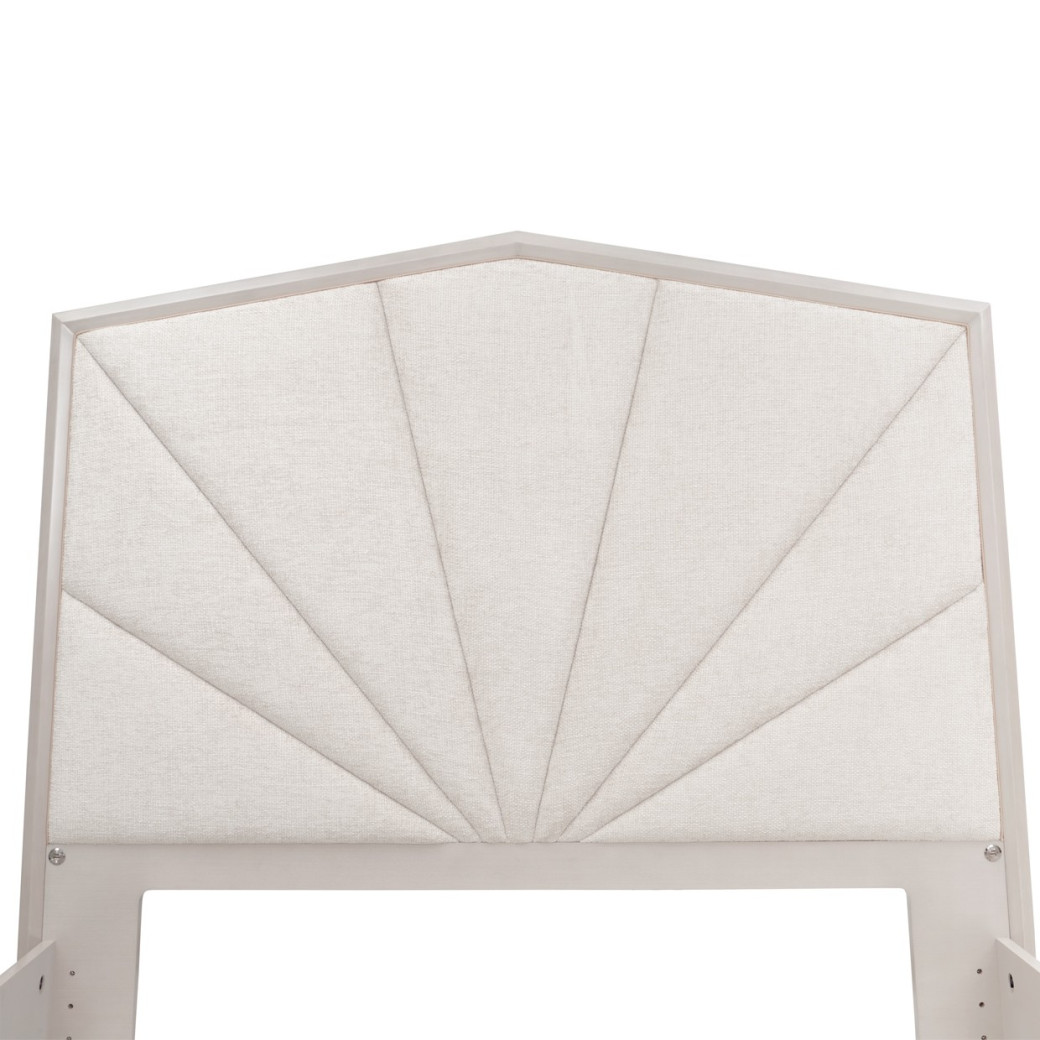 King Panel Bed Silver Mist Finish Fantosini Collection by Michael Amini 9091012QN3-823