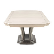 7PC Pedestal Dining Table Set Silver Mist Finish Fantosini Collection By Michael Amini 9091002-823
