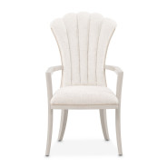 Dining Arm Chair Silver Mist Finish Fantosini Collection by Michael Amini 9091004-823