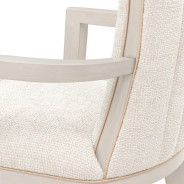 Dining Arm Chair Silver Mist Finish Fantosini Collection by Michael Amini 9091004-823