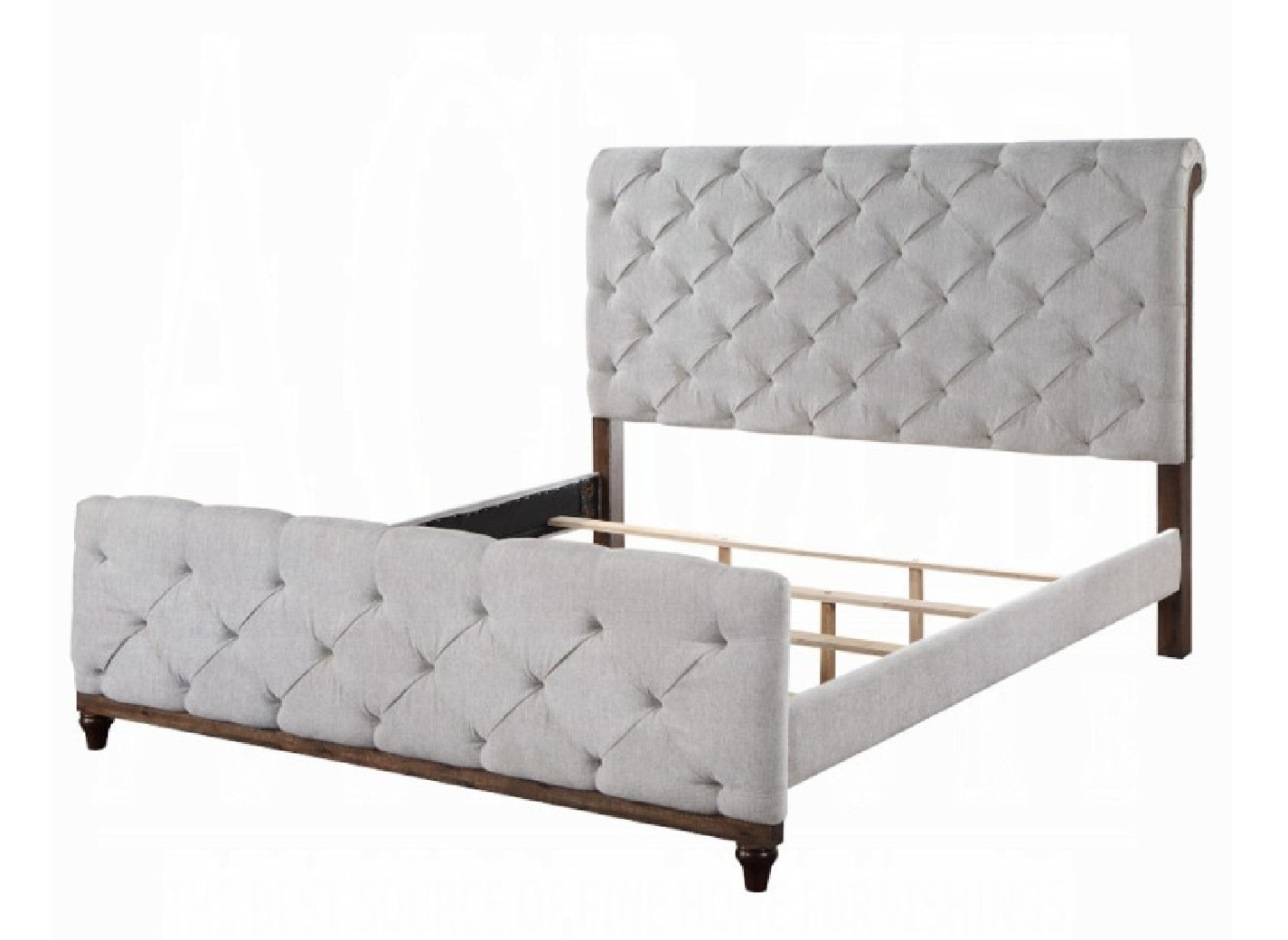 Andria Queen Bed Reclaimed Oak Finish By Acme Furniture