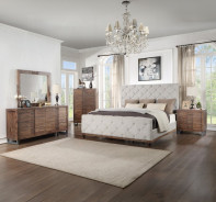 Andria Queen Bed Reclaimed Oak Finish By Acme Furniture