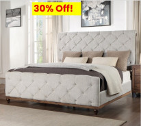 Andria Queen Bed Reclaimed Oak Finish By Acme Furniture