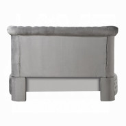 BD00967Q Gaiva Queen Bed W/Storage Gray Velvet By Acme Furniture