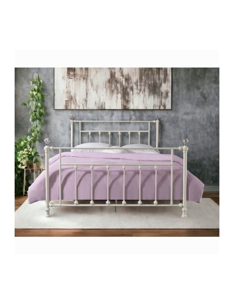 BD00133F Comet White Full Bed Metal, Acrylic By Acme Furniture