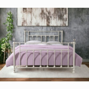 BD00133F Comet White Full Bed Metal, Acrylic By Acme Furniture