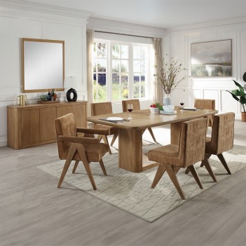 DN04075 7PC Dining Set Oak...