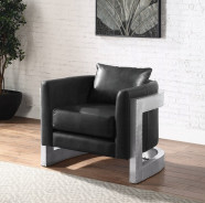 AC01986 Betla Accent Chair Black Top Grain Leather by Acme Furniture