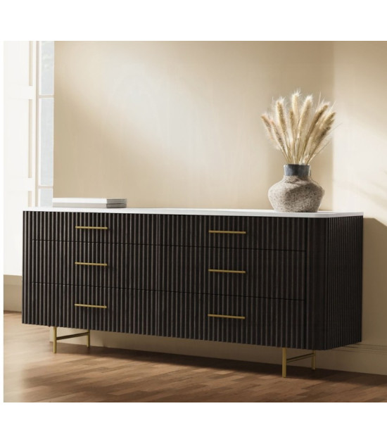 BD04092Q Clayten Queen Bed Beige Linen & Espresso Mid-Century Modern Style By Acme Furniture