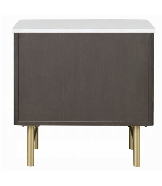 BD04092Q Clayten Queen Bed Beige Linen & Espresso Mid-Century Modern Style By Acme Furniture