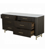 BD04092Q Clayten Queen Bed Beige Linen & Espresso Mid-Century Modern Style By Acme Furniture