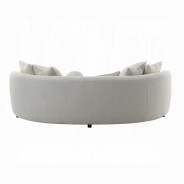 LV02542 Beige Boucle Iniko Sofa W/6 Pillows By Acme Furniture
