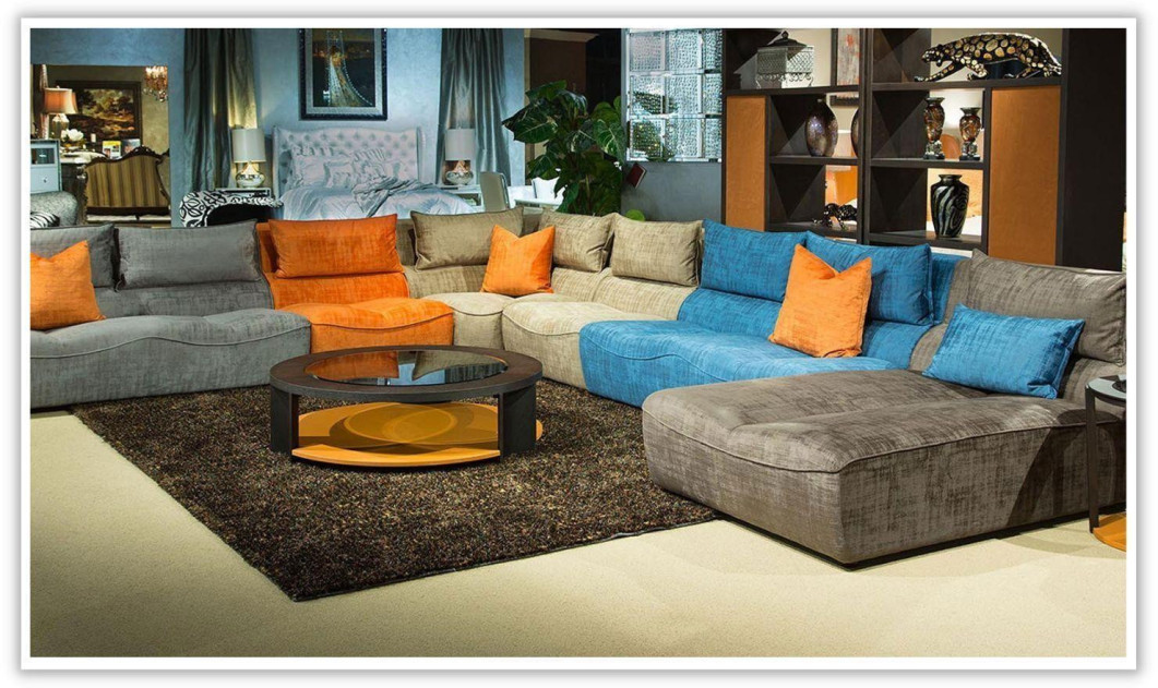 21 Cosmopolitan 6pc Modular Sectional Set Studio Collection BY Michael Amini