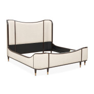 Camellia Field Upholstered Queen Bed - Warm Pecan By Michael Amini N9090000QN3-400
