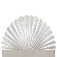 Eastern King Fan Bed Silver Leaf Finish Fantosini Collection By MIchael Amini 9091000EK3-834