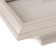 Eastern King Fan Bed Silver Leaf Finish Fantosini Collection By MIchael Amini 9091000EK3-834