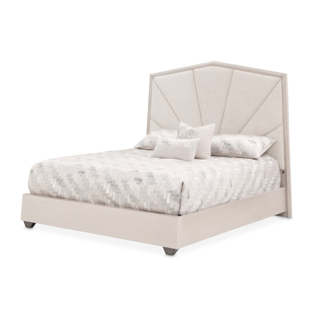 King Panel Bed Silver Mist Finish Fantosini By Michael Amini 9091014EK3-823