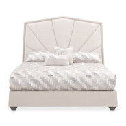 King Panel Bed Silver Mist Finish Fantosini By Michael Amini 9091014EK3-823