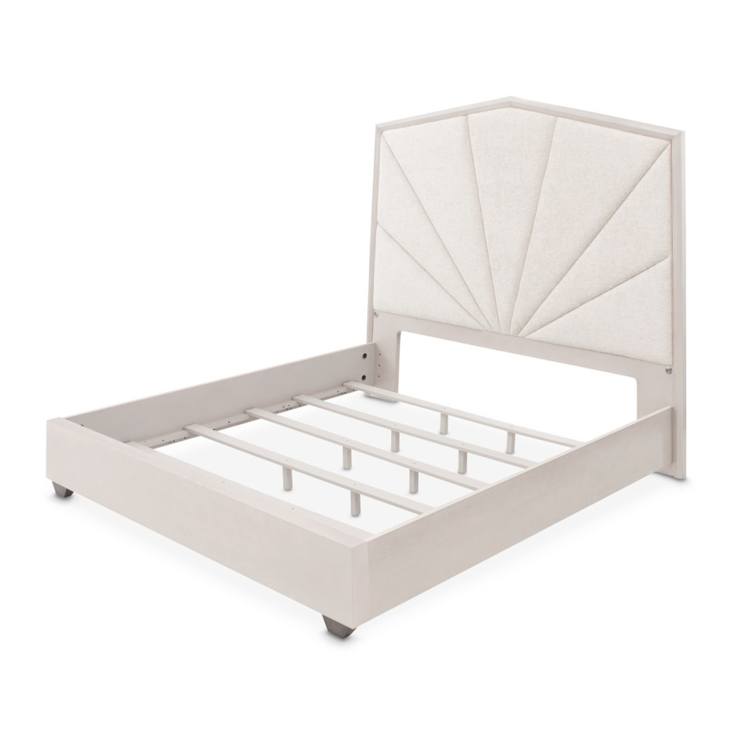 King Panel Bed Silver Mist Finish Fantosini By Michael Amini 9091014EK3-823