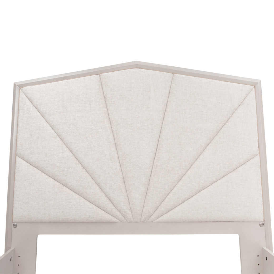 King Panel Bed Silver Mist Finish Fantosini By Michael Amini 9091014EK3-823