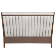 Eastern King Channel Tufted Panel Bed 3pc Walnut Finish Houston Collection By Michael Amini 9095000EK3-416