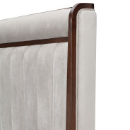 Eastern King Channel Tufted Panel Bed 3pc Walnut Finish Houston Collection By Michael Amini 9095000EK3-416
