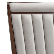 Eastern King Channel Tufted Panel Bed 3pc Walnut Finish Houston Collection By Michael Amini 9095000EK3-416