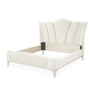 Queen Upholstered Bed (3pc) Creamy Pearl Finish La Marisia Collection By Micahel Amini  9089000QN3-112