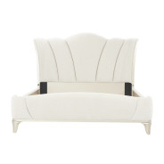 Queen Upholstered Bed (3pc) Creamy Pearl Finish La Marisia Collection By Micahel Amini  9089000QN3-112