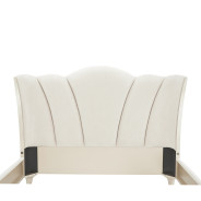 Queen Upholstered Bed (3pc) Creamy Pearl Finish La Marisia Collection By Micahel Amini  9089000QN3-112