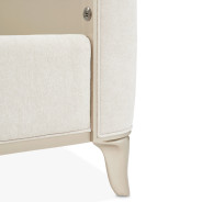 Queen Upholstered Bed (3pc) Creamy Pearl Finish La Marisia Collection By Micahel Amini  9089000QN3-112