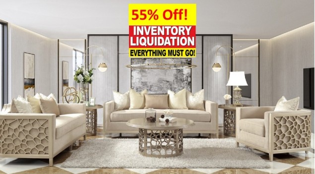 HD 8911 Champagne 5Pc Sofa,...
