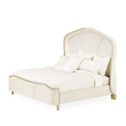 Queen Curved Panel Bed Chardonnay Finish Malibu Crest By Michael Amini N9007000QN3CR-822