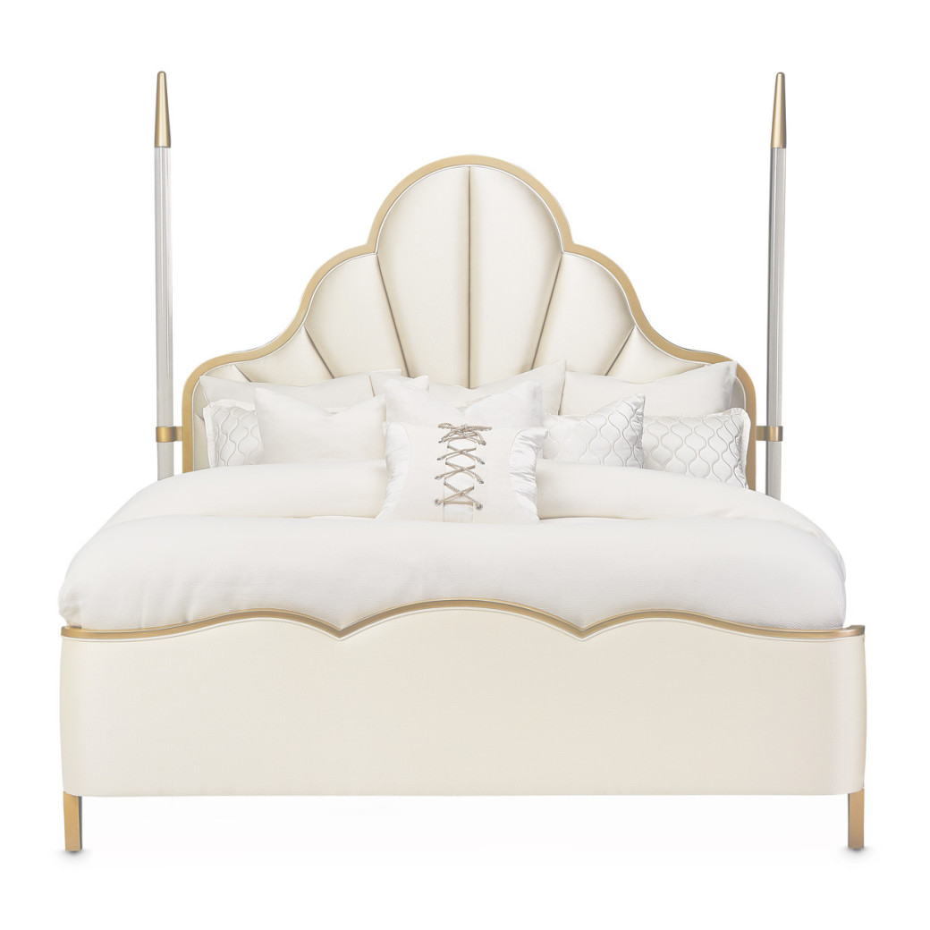 Queen Poster Bed Chardonnay Finish malibu crest finish By Michael Amini N9007100QN4PT-822