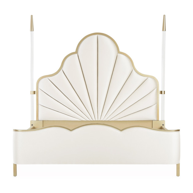 Queen Poster Bed Chardonnay Finish malibu crest finish By Michael Amini N9007100QN4PT-822